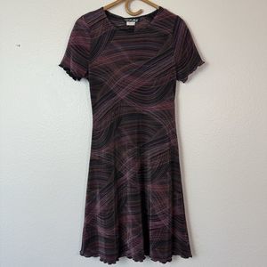 Vintage Sharade Of California Funky Mod Psychedelic Pleated Dress 8